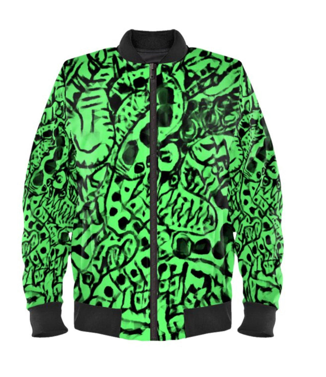 Green Abstract Bomber