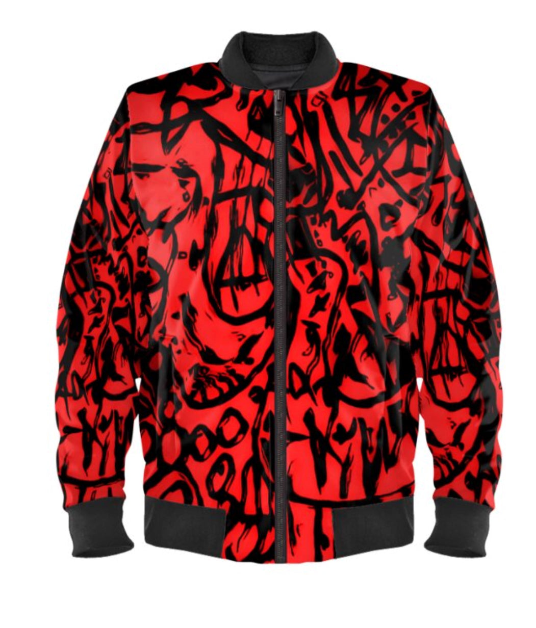 Red Abstract Bomber