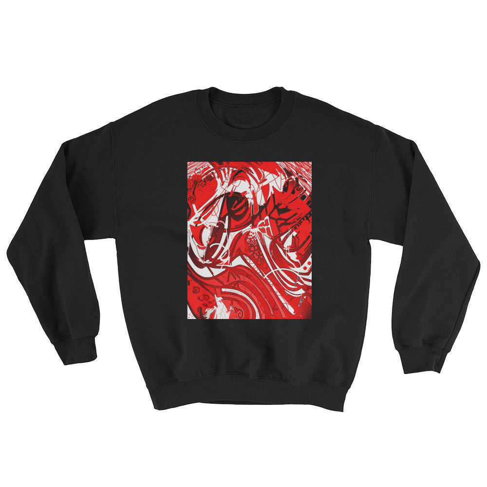 CoCo Red Abstract Sweatshirt