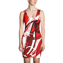 CoCo Red Abstract Tank Dress