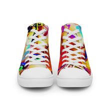 Abstract Women’s high top canvas shoes